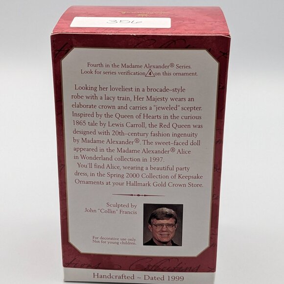 Hallmark Keepsake Red Queen 1999 Alice in Wonderland 4th Madame Alexander Series - Picture 9 of 11